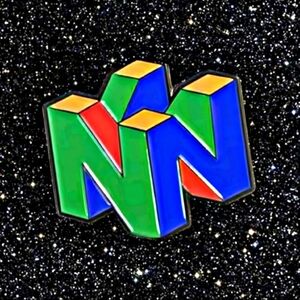Nintendo Logo Pin with Blue, Green, Red, Yellow